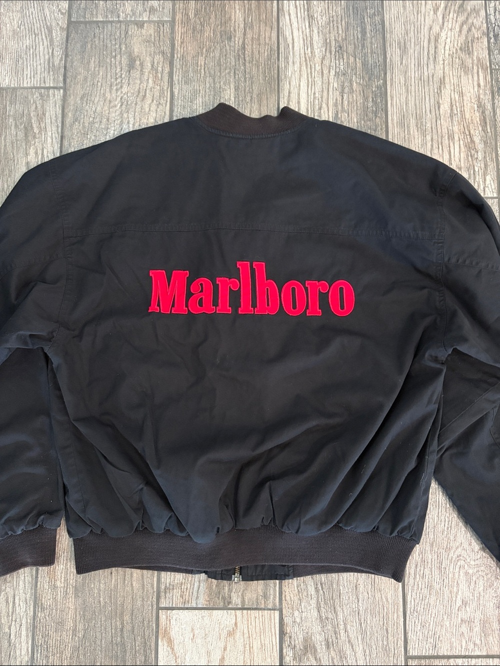 1990s Reversible Marlboro Bomber Vintage Cotton and Canvas Bomber